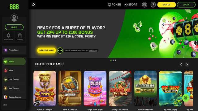888 Casino casino screenshot